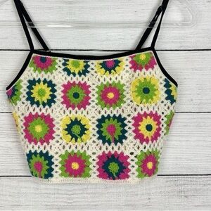 Floral Crochet Women's Crop Top
